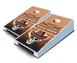 "Wild West Skull Poster" Tabletop Cornhole Set